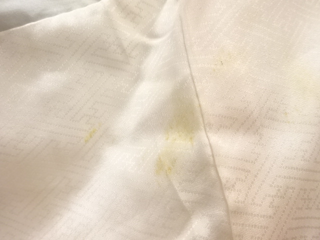  アンティーク　作家物　松竹梅に鶴模様刺繍掛下・中着セット